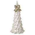 Heaven Sends Cream Porcelain Christmas Tree with Gold Bow