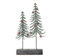 Fir Trees With Red Baubles