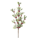 Green Leaf Spray With Red Berries