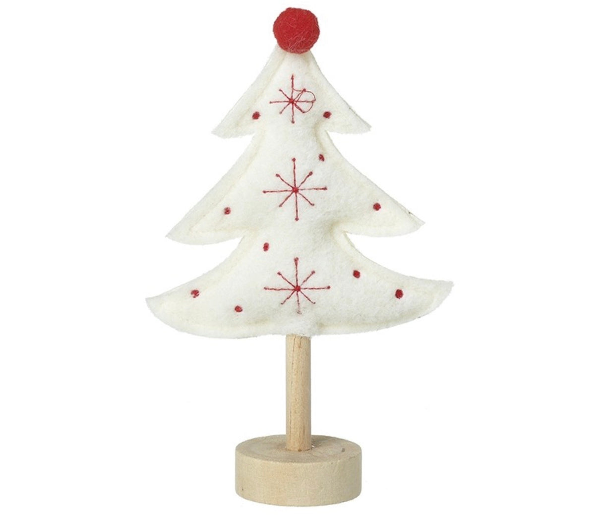 Red And White Felt Tree Small