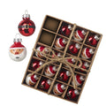 Heaven Sends Glass Santa Heads And Belt Baubles Pack 20