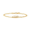 Nomination My Rebel Art Sterling Silver Bracelet With Trilogy Of CZ Yellow Gold 242803/012