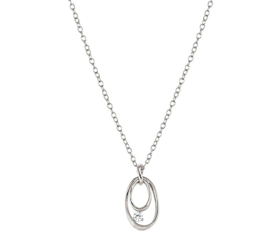 Nomination My Rebel Art Sterling Silver Small Oval Necklace With CZ 242806/053
