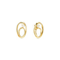 Nomination My Rebel Art Sterling Silver Small Oval Earrings With CZ Yellow Gold 242811/055