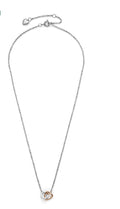 Olivia Burton Classic Kindred Interlink Heart Silver And Rose Gold Plated Necklace