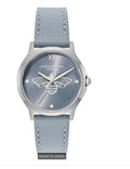 Olivia Burton Classic Bee Chalk Blue Leather Strap Watch