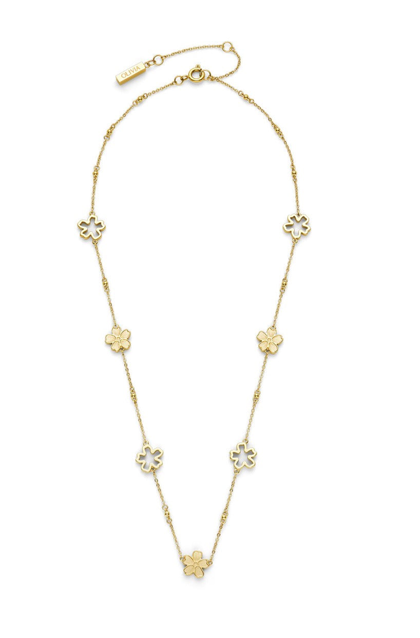 Olivia Burton Signature Forget Me Not Floral Gold Plated Necklace
