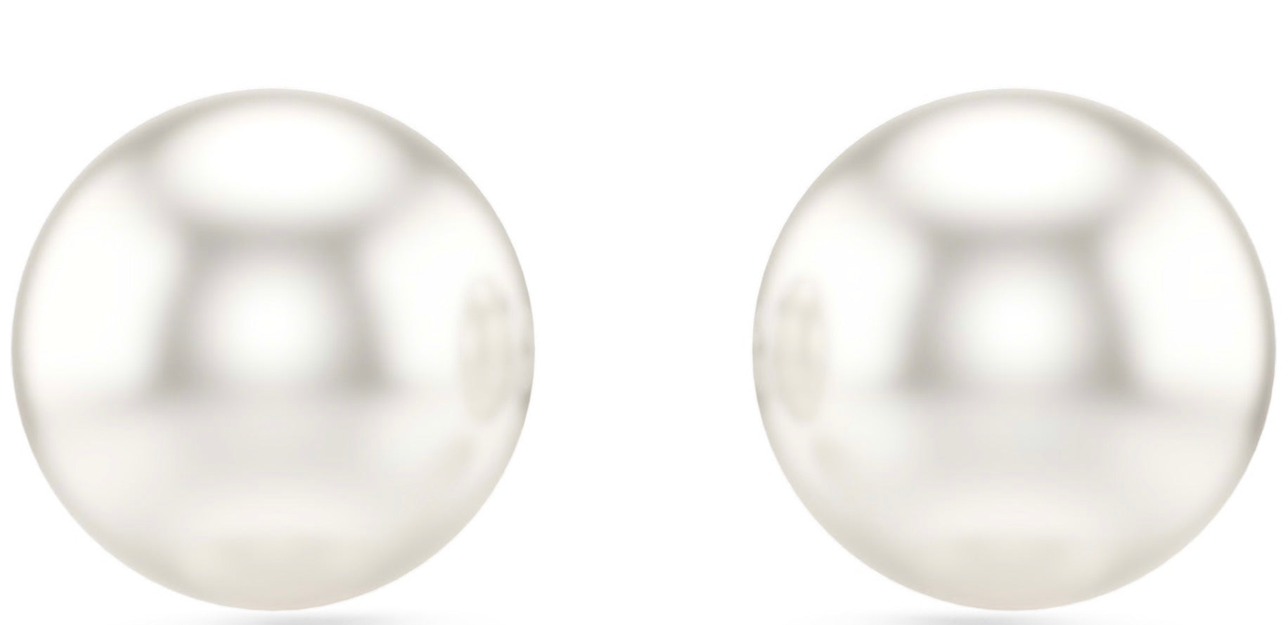 Swarovski Matrix Stud Earrings Crystal Pearl White Rhodium