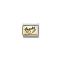 Nomination Classic Gold Thanks Charm 030166/76