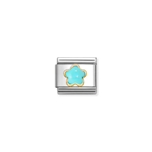 Nomination COMPOSABLE CLASSIC LINK TURQUOISE FLOWER 030522/06