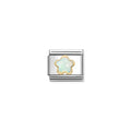 Nomination Classic Gold White Opal Flower Stone Charm 030522/07