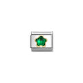 Nomination Classic Gold Green CZ Faceted Flower Charm 030615/004