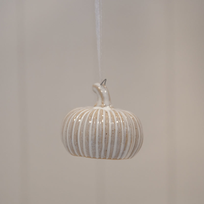 Hanging Ceramic Pumpkin