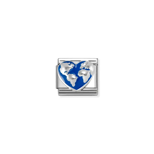 Nomination Classic Silver Heart Globe Charm 330204/45