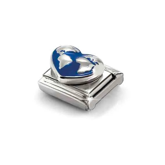Nomination Classic Silver Heart Globe Charm 330204/45