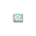 Nomination Classic Silver Blue Fade Flower Charm 330321/16