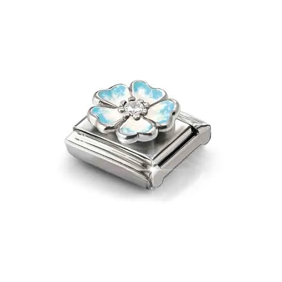 Nomination Classic Silver Blue Fade Flower Charm 330321/16