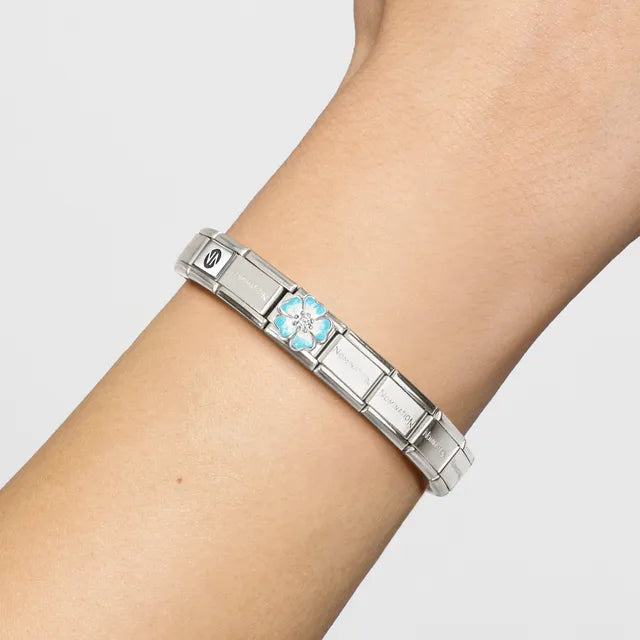 Nomination Classic Silver Blue Fade Flower Charm 330321/16