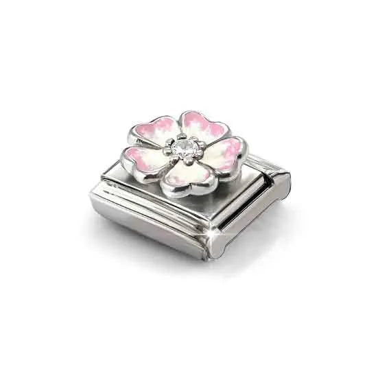 Nomination Classic Silver Pink Fade Flower Charm 330321/17