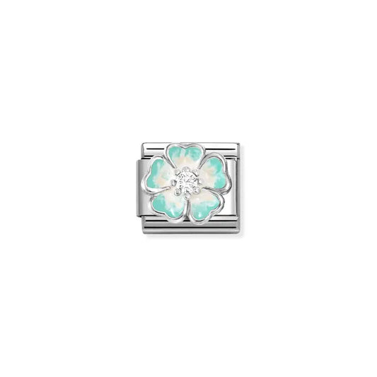 Nomination Classic Silver Green Fade Flower Charm 330321/18