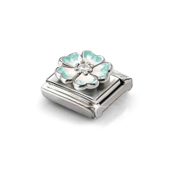 Nomination Classic Silver Green Fade Flower Charm 330321/18