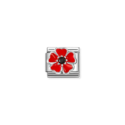 Nomination Classic COMPOSABLE CLASSIC LINK POPPY WITH BLACK STONE 330321/19