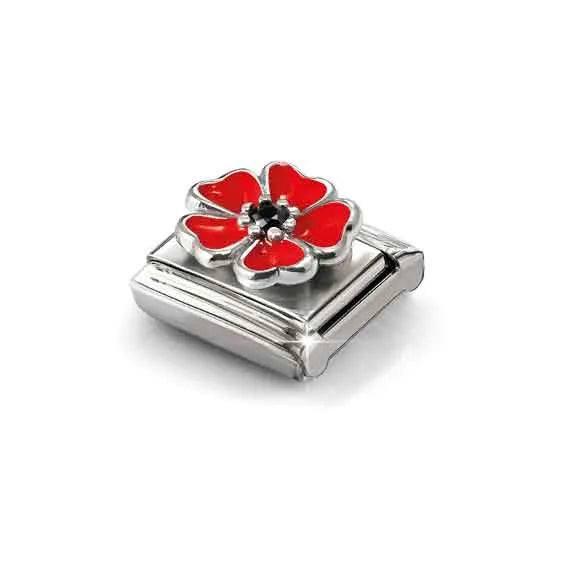 Nomination Classic COMPOSABLE CLASSIC LINK POPPY WITH BLACK STONE 330321/19