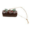 6.3cm Chocolate log tree decoration