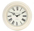 Roger Lascelles Clock, Metal, Cream, 30cm