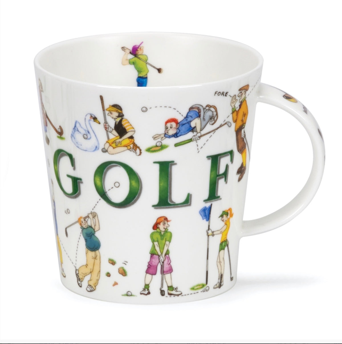 Dunoon Sporting Antics Golf Cairngorm Shape Mug