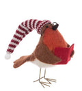 Floral Silk Felt Robin Reading A Book