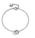 Olivia Burton Classic Kindred Interlink Heart Silver & Rose Gold Plated Bracelet