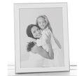 Plain White Silver Photo Frame 5x7