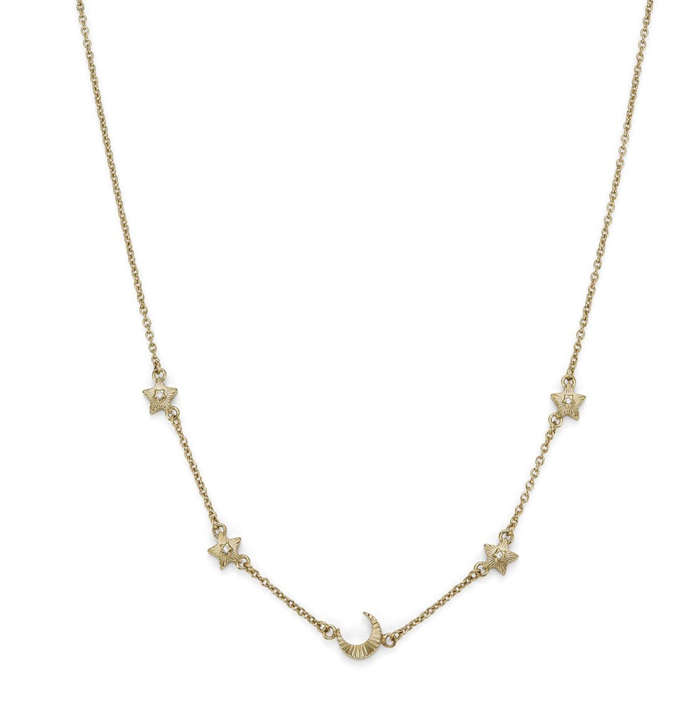 Olivia Burton Signature Celestial Mini North Star And Moon Gold Plated Necklace