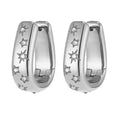 Olivia Burton Classic Celestial Crystal Silver Tone Hoop Earrings
