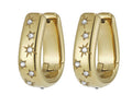 Olivia Burton Classic Celestial Crystal Gold Plated Hoop Earrings
