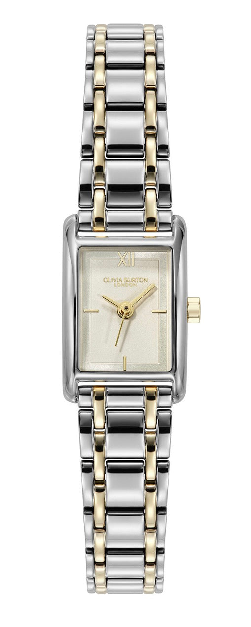 Olivia Burton Classic 16mm Mini Grove White & Two Tone Bracelet Watch