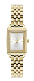 Olivia Burton Classic 21mm Rectangle White & Gold Bracelet Watch