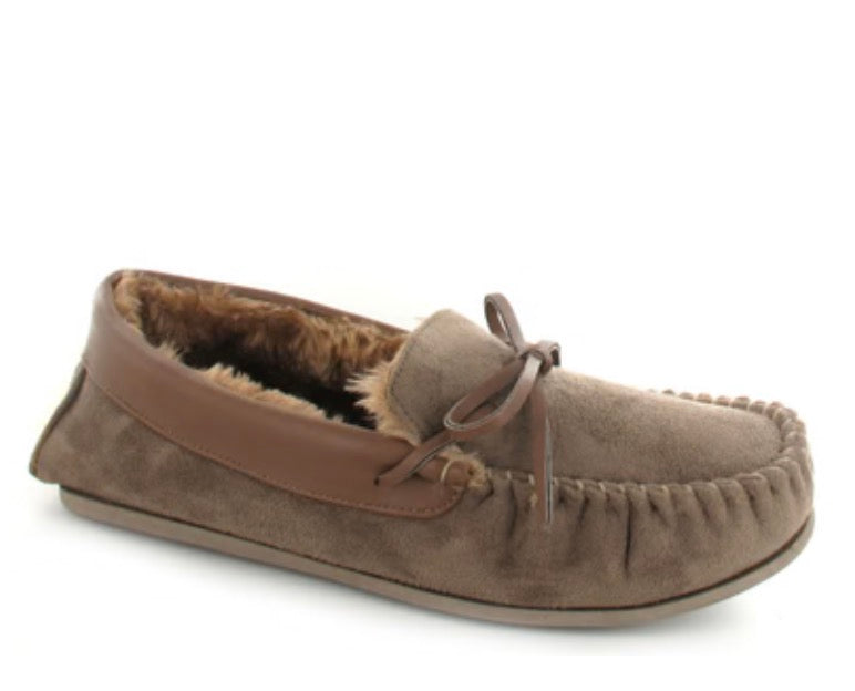 Ella Shoes Men’s Slippers Clive Taupe Size 12
