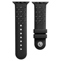 Swarovski Watch Silicone With Stitching Black Stainless Steel