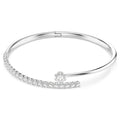 Swarovski Matrix Open Bangle Round Cut White Rhodium
