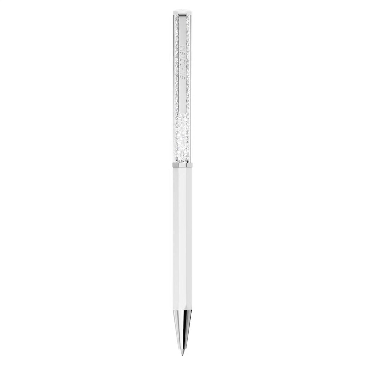 Swarovski Crystalline Ball Point Pen White Lacquered Chrome Plated