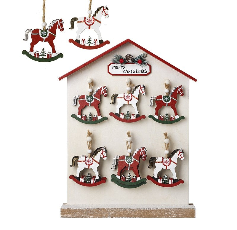 Heaven Sends Wooden Rocking House Hanger Assorted