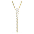 Swarovski Mesmera Y Necklace Mixed Cuts White 18K Gold Finish