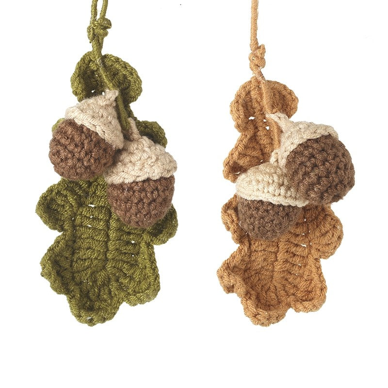 Heaven Sends Knitted Leaf And Acorn Mix