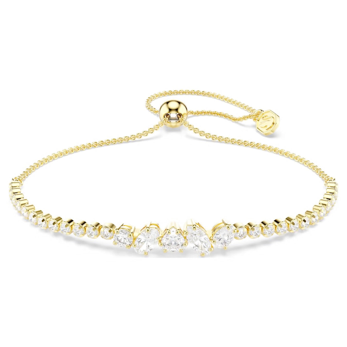 Swarovski Mesmera Bracelet Mixed Cuts White 18K Gold Finish
