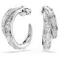 Swarovski Vienna Hoop Earrings Mixed Cuts White