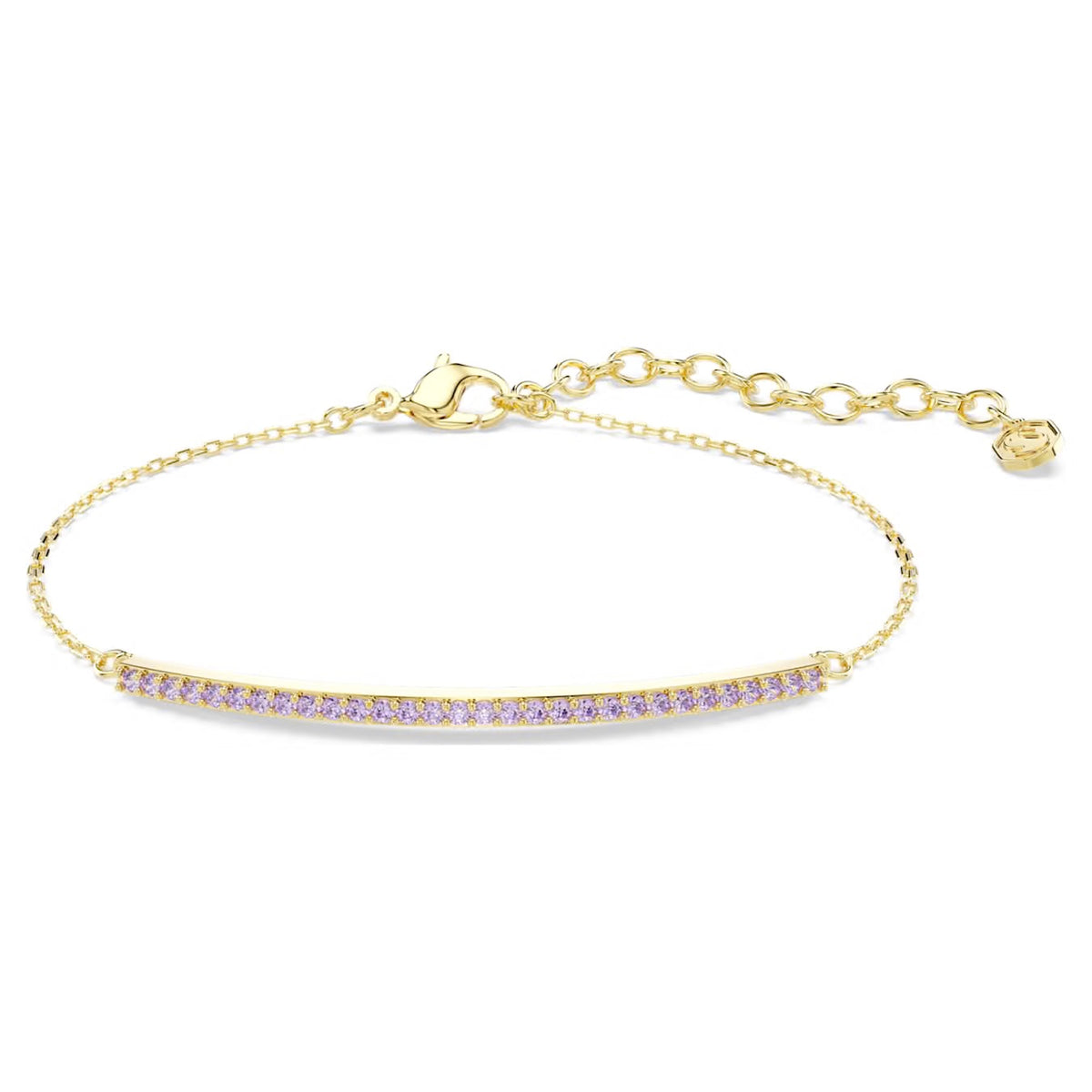 Swarovski Only Bracelet Round Cuts Purple 18K Gold Finish