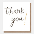 Caroline Gardner Thank you! Mono Gold Script Text Card