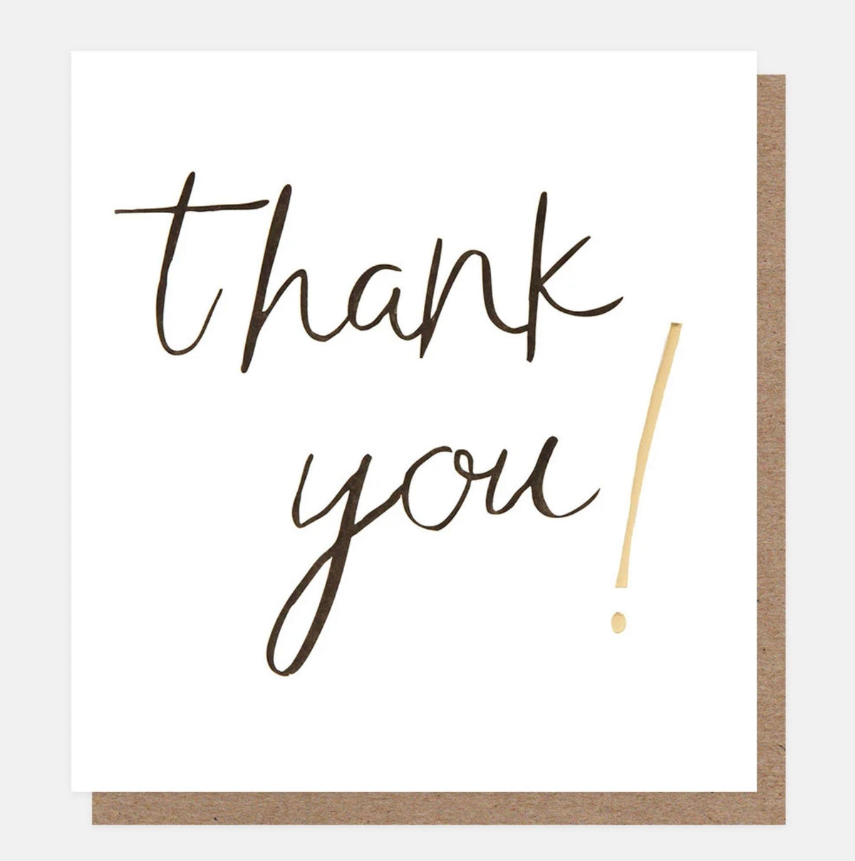 Caroline Gardner Thank you! Mono Gold Script Text Card